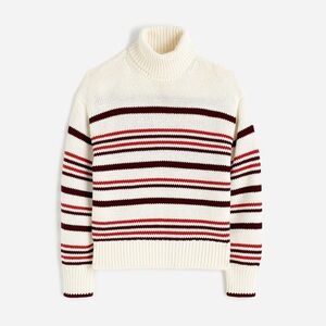 Madewell Ribbed Cotton Turtleneck Sweater in Stripe